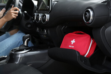 First aid kit in car