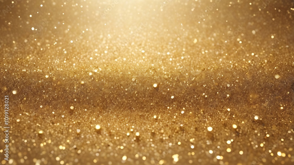 Poster digital photograph featuring a shimmering, bokeh style, abstract background composed of countless ti