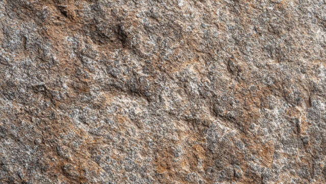 This textured brown and gray rock face is full of character.