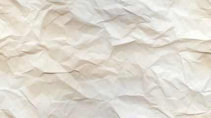 Obraz premium White crumpled paper texture background for design with copy space for text or image.