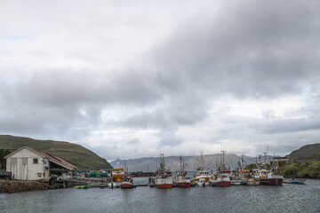 Fototapeta premium Fischerboote bei Kamoyvaer in Norwegen