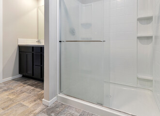 Modern residential bathroom interior