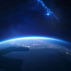 Persian Gulf from Space: Sparkling View Illuminating the Waters