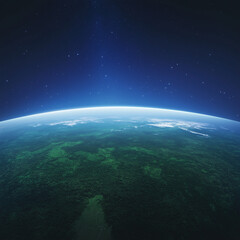 Sparkling Earth from Space Over the Congo Basin: A Dazzling Aerial Perspective