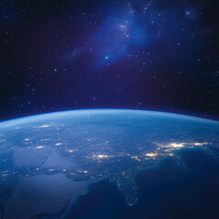 Sparkling Earth from Space Over the Persian Gulf: A Radiant Visual Experience