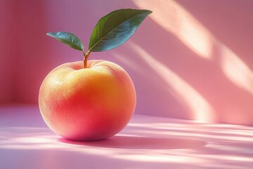 peach resting against a soft pink backdrop with a gentle pastel gradient that evokes warmth and serenity perfect for an aesthetic design template