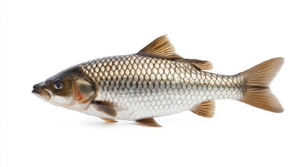 Fototapeta premium Animal of the sea, tarpon fish, isolated on a white background