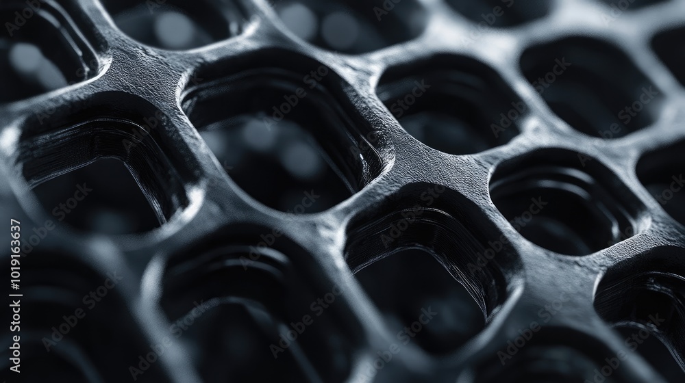 Poster close-up of a black grid pattern. perfect for design and abstract backgrounds.