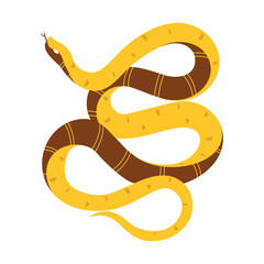 Fototapeta premium Vector Chinese New Year Snake Ornament Cartoon Illustration Isolated