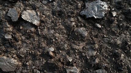 Naklejka premium Rough, dark, and textured ground. Perfect for adding a realistic, gritty feel to your designs.