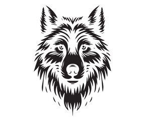 wolf head vector