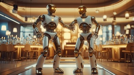 robot dancing in a club