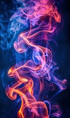 Fototapeta premium Abstract smoke art with vibrant colors. AI.