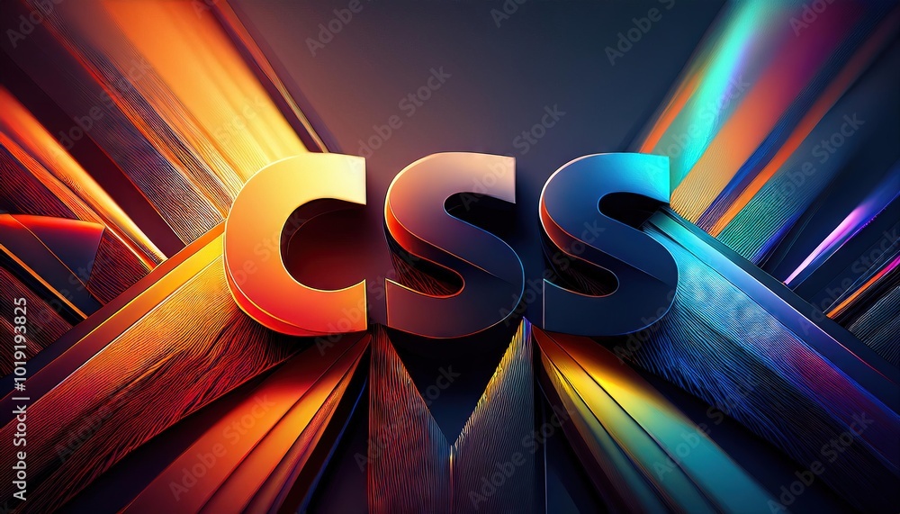 Poster css 3d text with colorful effects