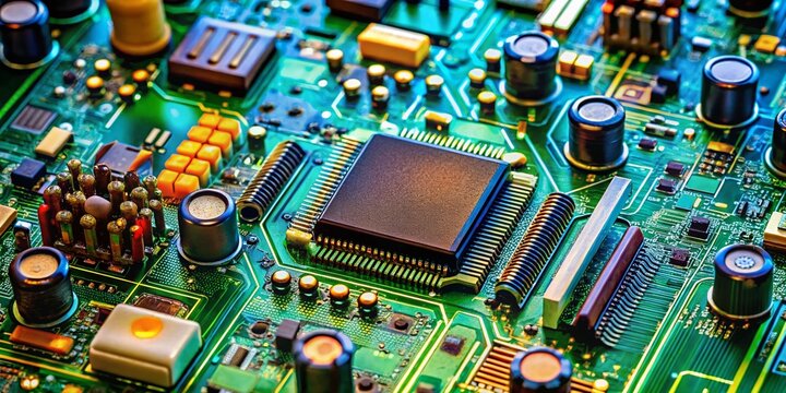 Parallel Circuit Board Design with Electronic Components and Connections in High-Tech Environment