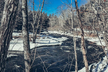 river in winter