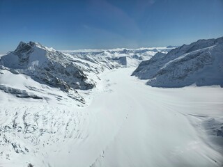 Snowy mountain landscape