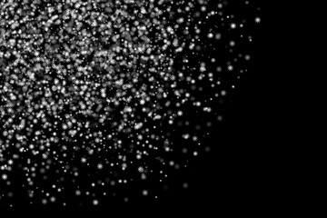 White flying flowers abstract wallpaper background