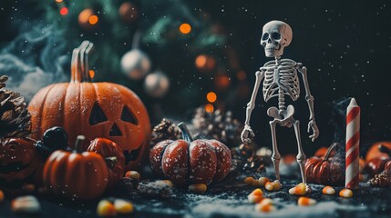 Naklejka premium Halloween concept background