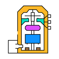 Obraz premium flywheel storage energy line icon vector. flywheel storage energy sign. isolated symbol illustration