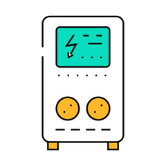 energy backup line icon vector. energy backup sign. isolated symbol illustration