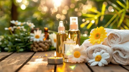 Relaxing Spa Essentials with Natural Elements