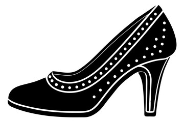  Beautiful lady shoe isolated vector art illustration