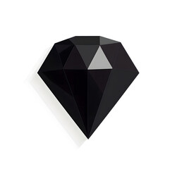 Vector icon of a black diamond shape, simple vector design, white background design, flat colors, white outline around the edge of the square shapes design, vector style design