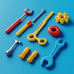 3D Toy Tools Set Icon: Fun and Creative Play Tools for Kids