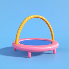 3D Toy Trampoline Icon: Bouncy Fun for Energetic Kids