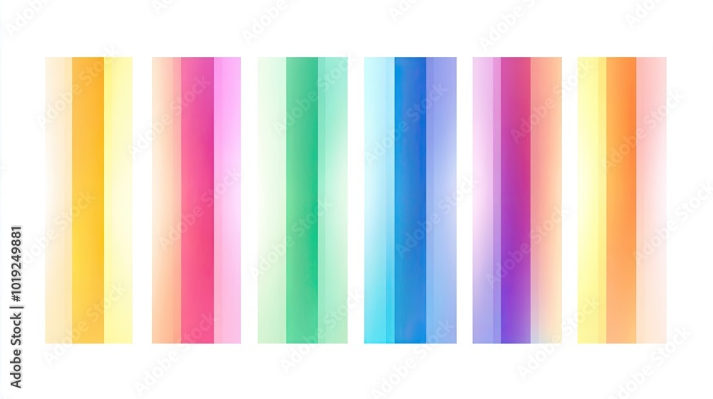 Poster colorful rainbow gradient overlays creating a vibrant visual effect generative ai