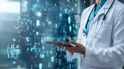 Elevate healthcare with ai technology servicesvirtual health care analytics empower medical professionals in the medical revolution data analytics enhance patient care and healthcare administration