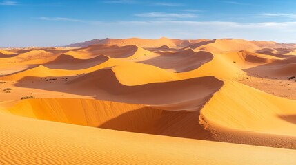 Sand dunes of sahara desert algeria