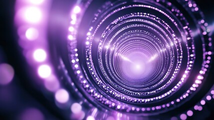 Obraz premium Abstract Light Tunnel with Purple Glow Effects