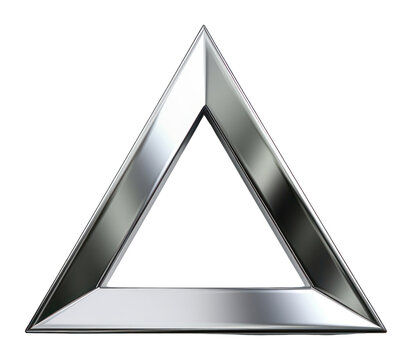PNG A triangle symbol shape metal white background.