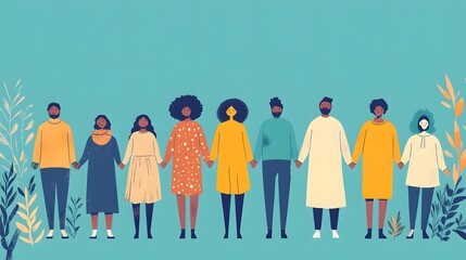 Obraz premium group of diverse individuals standing together