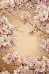 Fototapeta premium Elegant cherry blossom branches in full bloom, showcasing the beauty and tranquility of spring.