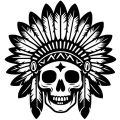 Apache skull illustration