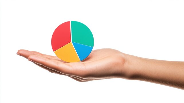 Hand presenting a performance improvement plan for a business efficiency initiative on isolated pure white background emphasizing the significance of measuring and enhancing productivity