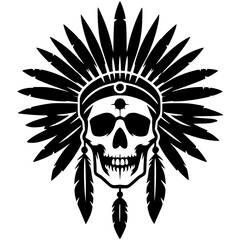 Obraz premium Apache skull vector