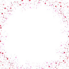 Drops of red ink, splashes of ink, smeared ink on the edges