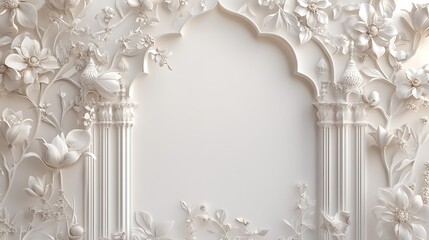 Tranquil Mughal Garden with Traditional Water Fountains and Symmetrical Landscaping
