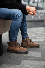 advertising photo of shoes on a foot