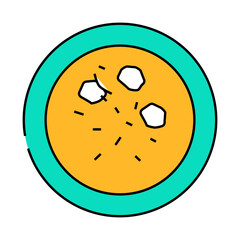 Fototapeta premium avgolemono soup greek cuisine line icon vector. avgolemono soup greek cuisine sign. isolated symbol illustration