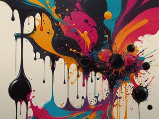 abstract background with splashes