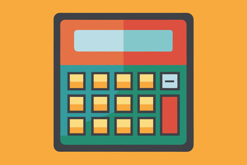 Beautiful calculator vector art illustration 