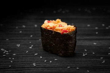 spice sushi with crabs