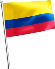 Colombia realistic 3D flag render