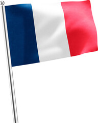 France realistic 3D flag render