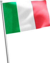 Italy realistic 3D flag render